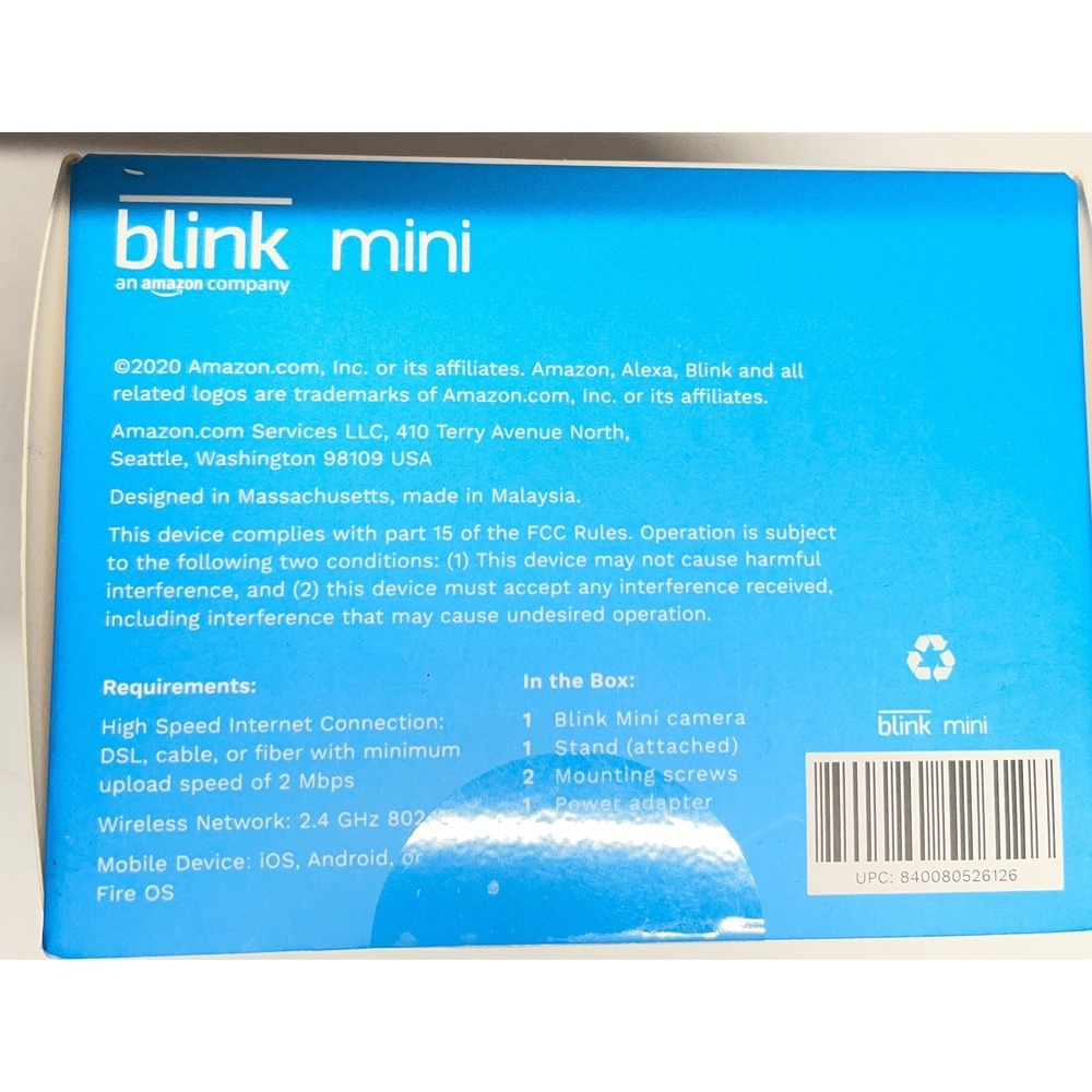 Blink Mini‎ Indoor Plug-In HD Smart Security Camera - Picture 4 of 4